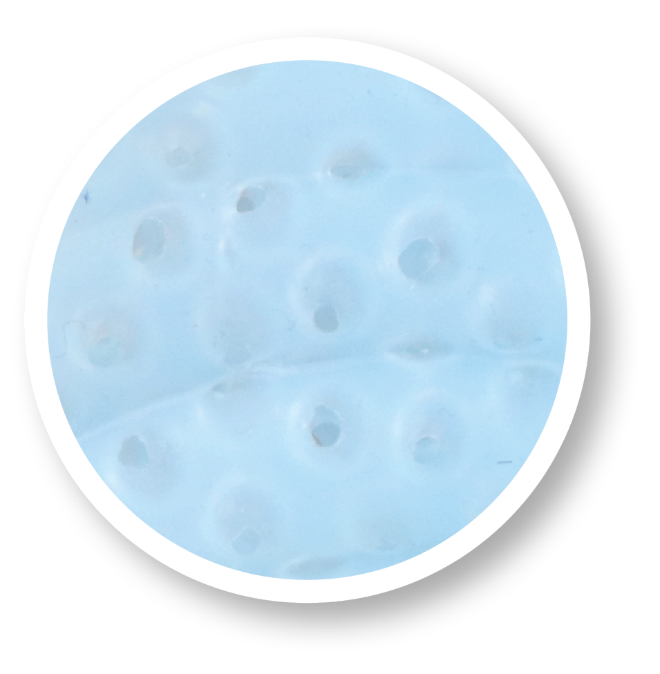 Close-up of the textured silicone surface used in Lymphy products.